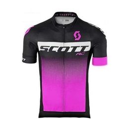SCOTT Pro team Men's Cycling Short Sleeves jersey Road Racing Shirts Riding Bicycle Tops Breathable Outdoor Sports Maillot S21041947
