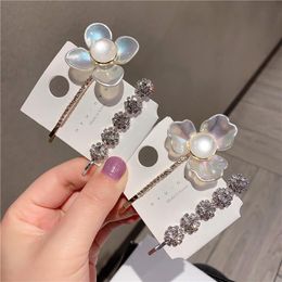 Boutique pearl women hair clips flower rhinestone girls designer hair clips fashion women barrettes hair accessories for women BB clip