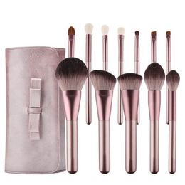 Wooden Handle Makeup Brushes Set Eyeliner Eyeshadow Eyebrow Foundation Eyelash High Light Make Up Brush Set With Bag 12pcs/set Pinceles De Maquillaje