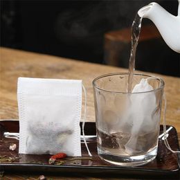 Fashion Hot Coffee & Tea Tools Empty Teabags Tea Bags String Heal Seal Filter Paper Teabag 5.5 x 7CM for Herb Loose Tea