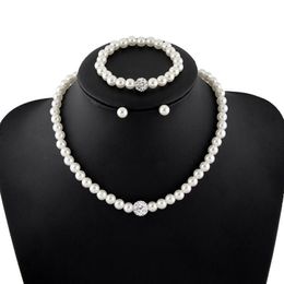 Isang Trendy Elegant Pearl Wild Fashion Designer Pendant Necklaces Jewellery Set Womens Pearl Necklace Bracelet Earrings Bridal Jewellery