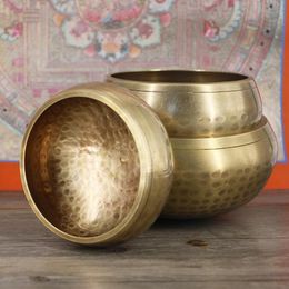 Buddhist Copper Tibetan Bowl Singing Bowl Decorative-wall-dishes Home Buddhist Decoration Decorative Wall Dishes Tibetan Singing Bowl