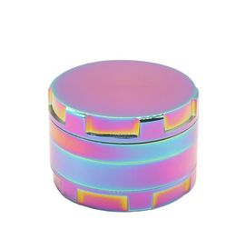 New 4-layer Smoke Smoke Grinder with Flat Defect Angle Dazzling Colour Zinc Alloy 63mm Metal Smoke Grinder