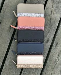 farbe ordner
 Rabatt 2019 brand designer glitter wallets shining new reißverschluss cluth bag 5 farben für frauen mit einem reißverschluss banknoten ordner
