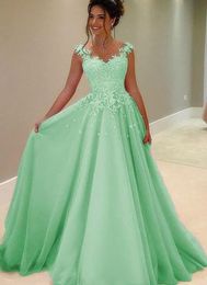 Elegante Vestido De Noche Verde Menta Oferta Online | DHgate.com