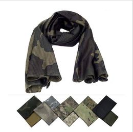 Camouflage Tactical scarf summer breathable mesh scarves outdoor hiking camping neck scarf Fashion biking cycling sport scarves LT1152