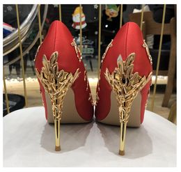 Floral Wedding Shoes Silk eden High Heels Shoes for Evening Party Prom Dating Engagement Birthday Holiday Red Blue White Black In 2828