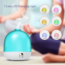 Wholesale 120ml LED 7 Colors USB Essential Oil Aroma Diffuser Ultrasonic Humidifier Air Purifier Freshener Car Home Decoration RGB LED Light