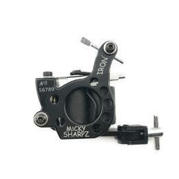 Hot Sales Wire Cutting 10 Wrap Coils Tattoo Machine For Liner And Shader Black Colour Iron Tattoo Supplies