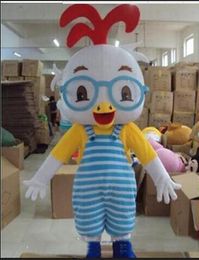 2018 Hot sale Glasses chicken mascot costume Adult children size party fancy dress