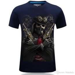 Fashion men's t shirt Casual short sleeve T-shirt male 3D pirated t-shirt men loose cotton t shirt