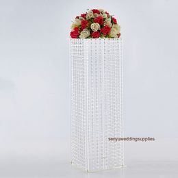 crystal top chandelier crystal centerpiece flower stand aisle decor walkway stand for wedding decorations party event decorations senyu0391