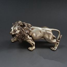 Special offer home decoration craft gift antique collection furnishings antique copper silver silver bronze lion ornaments wholesale