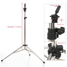 Hairdressing Training Head Mold Mannequin Black Hairdressing Mannequin Tripod Stand Adjustable Wig Head Tripod Holder Ship from USA YY04