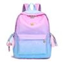 1 PC Backpack Bag new nylon primary school backpack is a stylish school bag with an inkjet gradient Travel bag