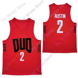 2022 NCAA Duquesne Eo Austin Basketball Jersey College Red Size Men Youth Adult All Ed