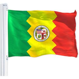 150x90cm Los Angeles City Flags 3x5 Printing, Custom Printed Polyester Fabric Advertising Hanging Flying, Free Shipping