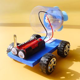 Students scientific experiment teaching AIDS technology small invention physics making DIY electric aerodynamic vehicle toys