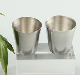 30ml Portable Stainless Steel Shot Glasses Barware Beer Wine Drinking Glass Outdoors Cup SN2034