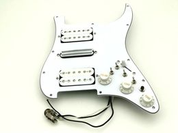 New White HSH Humbucker Guitar Pickups Pickguard Wiring Suitable for ST Guitar 20 style combinations