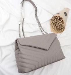 Classic Women Bags V Shape Flaps Chain Bag Genuine Leather Handbags Shoulder handbag Clutch Tote Messenger Shopping Purse