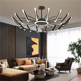 New modern led chandelier lights creative personality dining room pendant lamp art bedroom lamp simple atmospheric ceiling lights