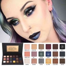 Handaiyan 18 Colors/set Shimmer & Matte Eye Shadow Palette Eyes Makeup GOLDEN TIME Eyeshadow Powder Set Makeup Art Luminous Shadows DHL free