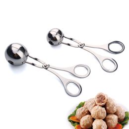 Stainless Steel Meatball Clip Tongs Professional Sphere Mould for Ice Cream or Meat Cooking Utensils