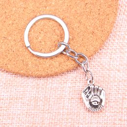 New Keychain 20*14mm baseball glove Pendants DIY Men Car Key Chain Ring Holder Keyring Souvenir Jewellery Gift