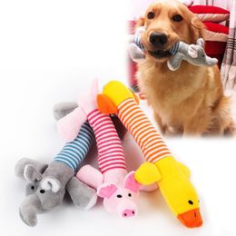 Cute Dog Toy Pet Puppy Plush Teether Sound Chew Squeaker Squeaky Pig Elephant Duck Toys Lovely Pet Toys