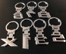 For BMW 1 3 5 6 7 8 XSeries X5 M5 F13 F15 E36 E39 E53 E60 Silver Metal Number Letters Key Holder Fashion KeyRing Keychain