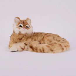 simulation cat home decorations animal cat model ornaments plush toy doll handicrafts birthday gift 25x20x11cm DY80053