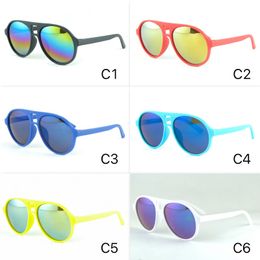 Cool Children Pilot Sunglasses Mercury Lenses Kids Sun Glasses PC Frame UV400 6 Colours Outdoor Eyeglasses