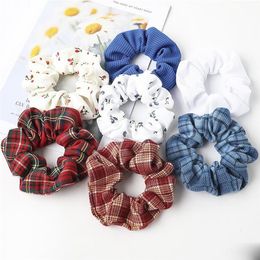 202014 style Fashion lattice headband Large intestine Hair Ties Ropes Elastic hair band Girls Ponytail hair accessories Wholeale