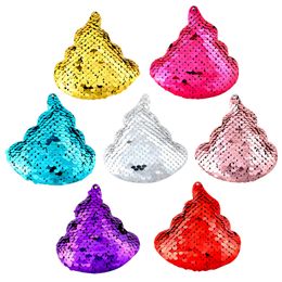 Cute Feces Design Fashion Scales Sequins Hair Bow Women Hairpins Girl Hair Clips Kids Headwear Accessories 2Color Change