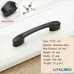 9130-64 Matte Black Cabinet Handles American style Kitchen Cupboard Door Pulls Drawer Knobs Fashion Furniture Handle Hardware