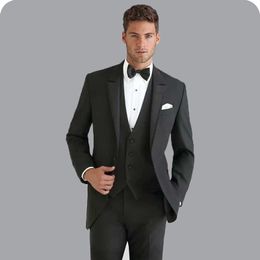 2020 Mens Suit Black Mens Wedding Suits Dress Bridegroom Custom Made Slim Fit Formal Groom Wear Tuxedo Blazer Best Man Costumes Pour Hommes