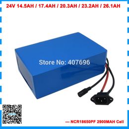 24V Ebike battery 24V 14.5AH 17.4AH 20.3AH 23.2AH 26.1AH lithium battery use for panasonic 2900mah cell With BMS 3A Charger