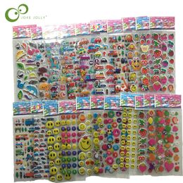 100 Sheets/set 3D Puffy Bubble Stickers Cartoon Princess cat Waterpoof DIY baby Toys for Children Kids Boy Girl Gift