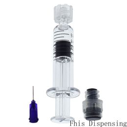 New Luer Lock Syringe with 21G Tip Head 1ml (Gray Piston) Injector for Thick Co2 Oil Cartridges Tank Clear Color Cigarettes Atomizers