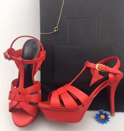 Designer Women Colorful Heels Sandals Top Quality T-strap High-heeled Pumps 9Colors Ladies Patent Leather Dress Single Shoes