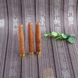 New exquisite carved Yaboshi wood cigarette holder copper Philtre cigarette holder