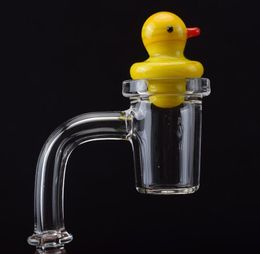 Conical Quartz Banger Nail With Glass Duck UFO Carb Cap 10mm 14mm 18mm Female Male Joint Glass Bong Bangers Nails Club Dab Rigs