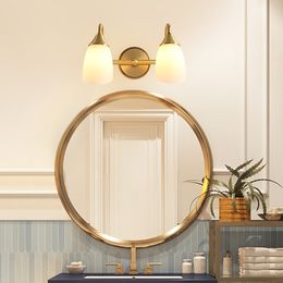 Warm Mirror Headlights YU-H Lighting Retractable Arms Led Mirror Headlights Color : Gold-1200mm Modern Bathroom Toilet Waterproof Fog Mirror 