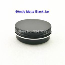 60ml 60g D68*H25mm Black Empty Metal Cosmetic Cream Jar, 2oz Aluminium Cosmetic Pot,Mask Storage Tin Case, Cosmetic Packagings