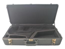 Saxophone case / Box for Alto Tenor (Straight, Curved)Soprano Sax Instruments Black PU leather Case Free Shipping