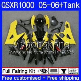 Kit+Tank For SUZUKI GSXR-1000 1000CC GSXR 1000 05 06 Body 300HM.17 GSX-R1000 1000 CC Yellow black GSX R1000 K5 GSXR1000 2005 2006 Fairing