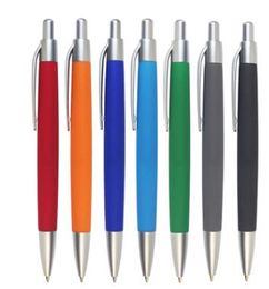 plastic rubber printing fast delivery black refill ballpoint pen ball pen promotional pen