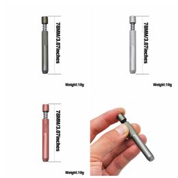New Colorful One Hitter Pipe Filter Tube Holder Pressure Metal Spring Portable Innovative Design Smoking Tool High Quality Hot Cake DHL