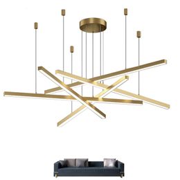 New Modern LED Chandelier Lighting Brief Gold Home Decoration Hanglamp Living Dining Room Light Fixtures Kitchen Island Lamp